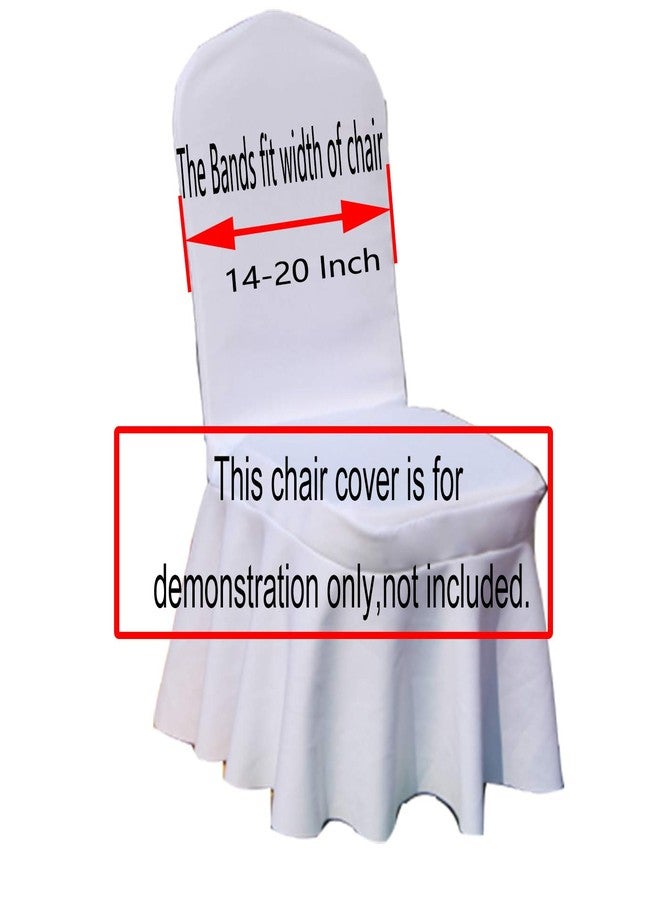 SheYang 50PCS Spandex Chair Sashes Bows Elastic Chair Bands with Buckle Slider Sashes Bows for Wedding Decorations (50PCS, Light Grey) - Image 4